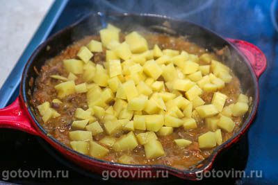 Азу с бараньими почками и картошкой