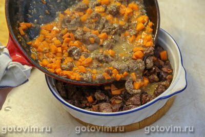 Пирог с почками и говядиной