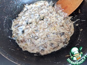 Гнёзда, фаршированные тунцом и шампиньонами