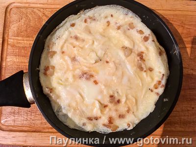 Костромской рулет из куриного фарша с омлетом